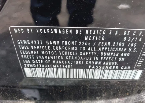 3VWD17AJXEM417481